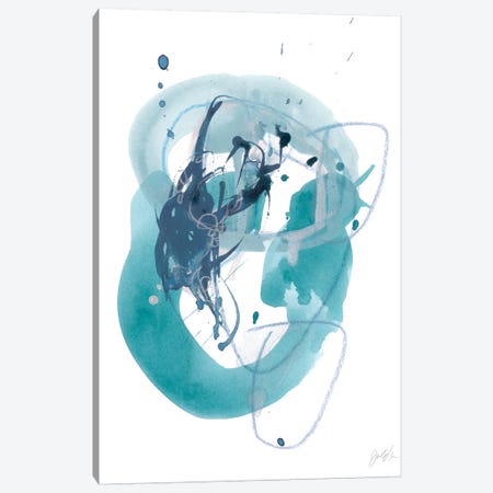 Aqua Orbit IV Canvas Print #JEV996} by June Erica Vess Art Print