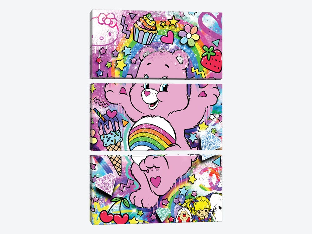Care Bear by Jessica Stempel 3-piece Canvas Wall Art