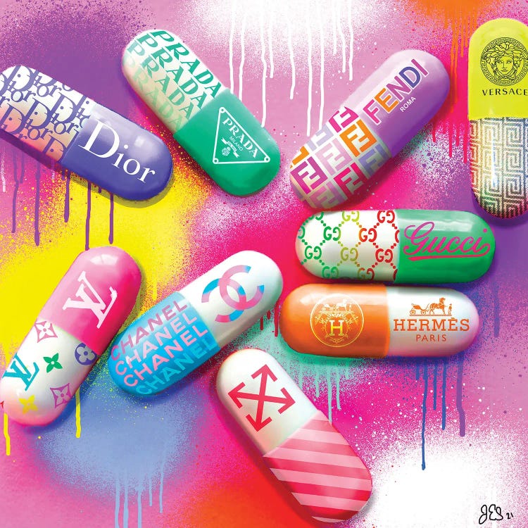 Designer Pills Canvas Wall Art by Jessica Stempel