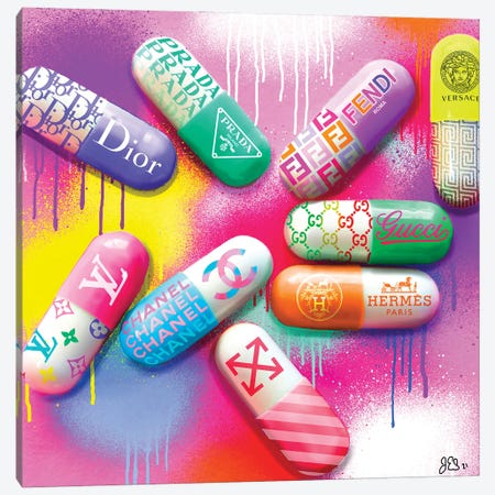 Designer Pills Canvas Print #JEX12} by Jessica Stempel Canvas Print