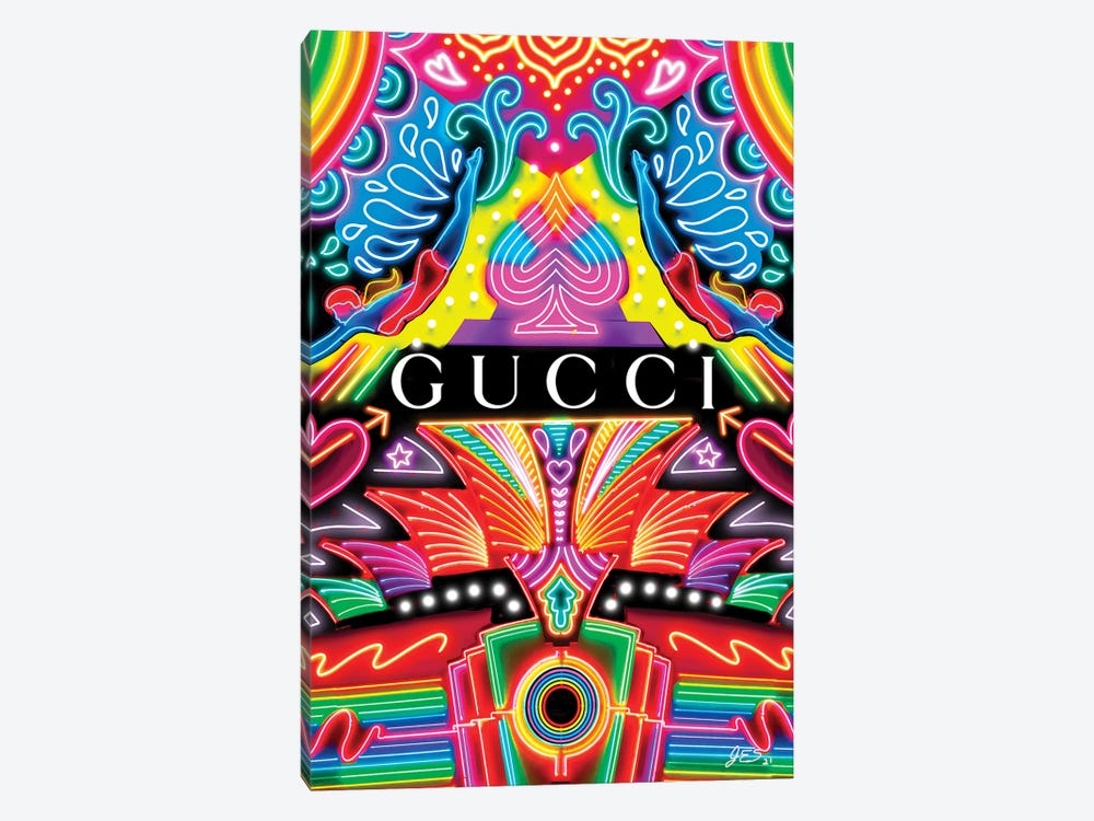 Neon Gucci by Jessica Stempel 1-piece Canvas Print