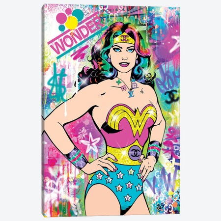 Wonder Woman Canvas Print #JEX28} by Jessica Stempel Canvas Wall Art