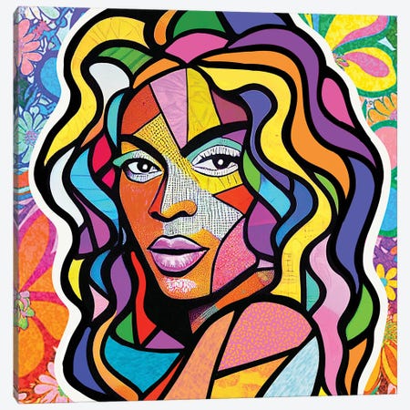 Stained Glass Beyonce Canvas Print #JEX31} by Jessica Stempel Canvas Print
