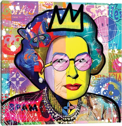 The Queen Remix Canvas Art Print - Crown Art