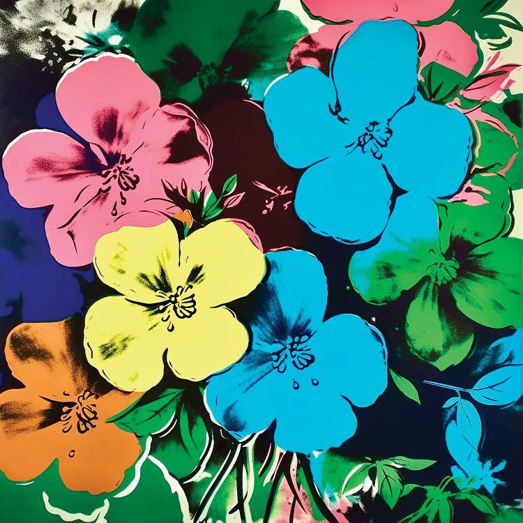 Andy Warhol Inspired Flowers