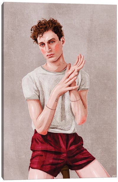Red Shorts Canvas Art Print - Jamie Edler