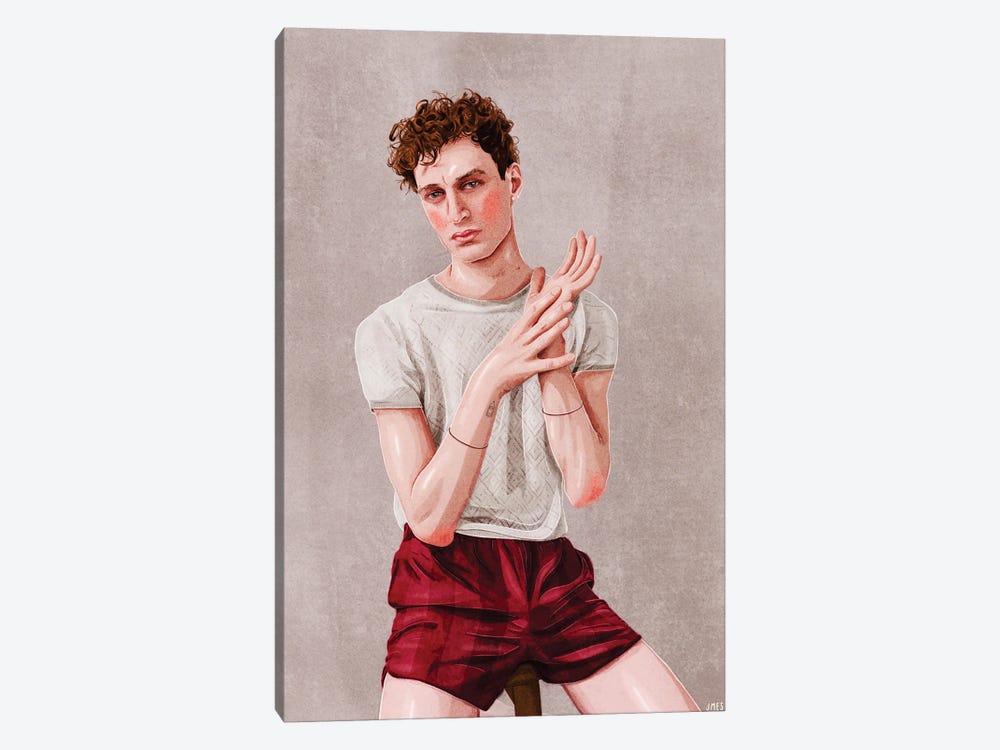 Red Shorts by Jamie Edler 1-piece Canvas Print