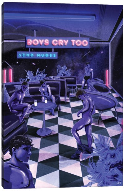 Boys Cry Too Canvas Art Print - Anti-Valentine's Day