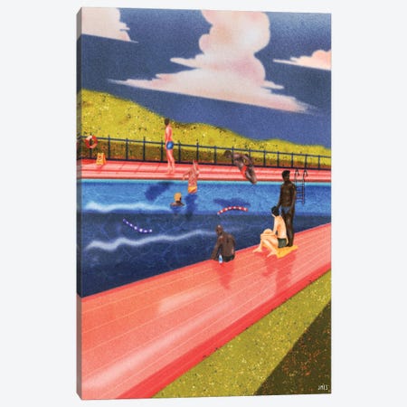 Swimmers Canvas Print #JEZ32} by Jamie Edler Canvas Art Print