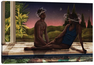 The Universe Around Us Canvas Art Print - Swimming Pool Art