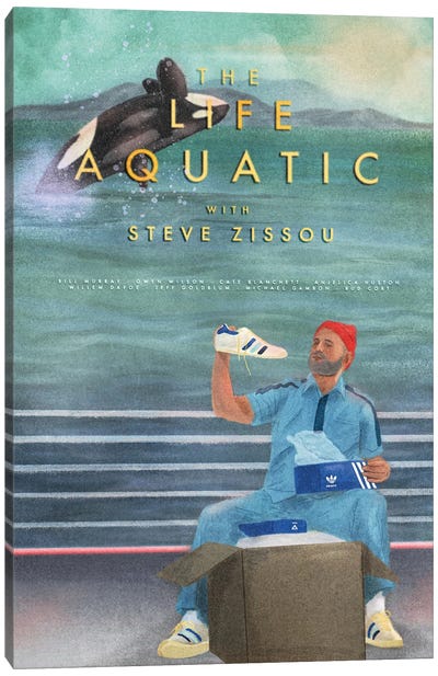 The Life Aquatic Canvas Art Print - Turquoise Art