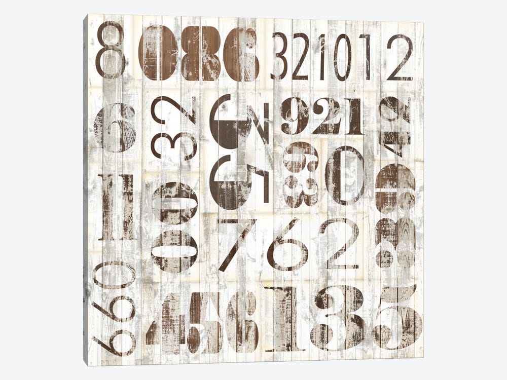 Weathered Numbers I by Jarman Fagalde 1-piece Canvas Print