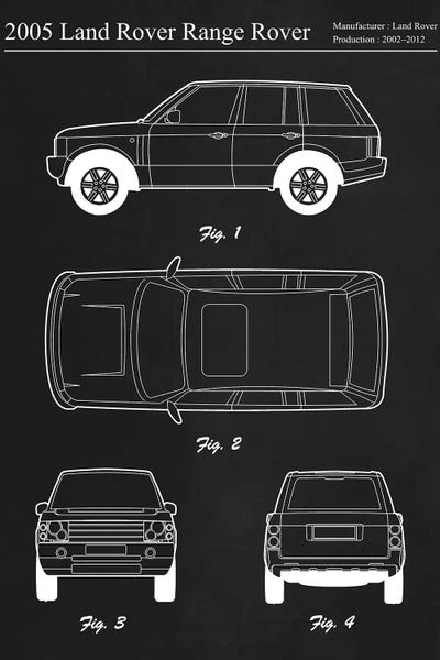 Automobile Blueprints: 2005 Land Rover Range Rover by Joseph Fernando