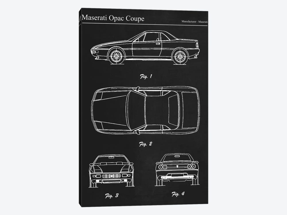 Maserati Opac Coupe by Joseph Fernando 1-piece Canvas Art