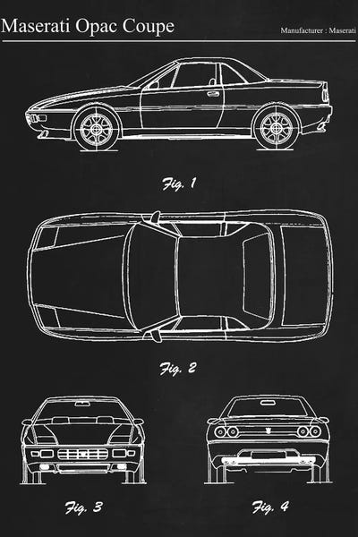 Automobile Blueprints: Maserati Opac Coupe by Joseph Fernando