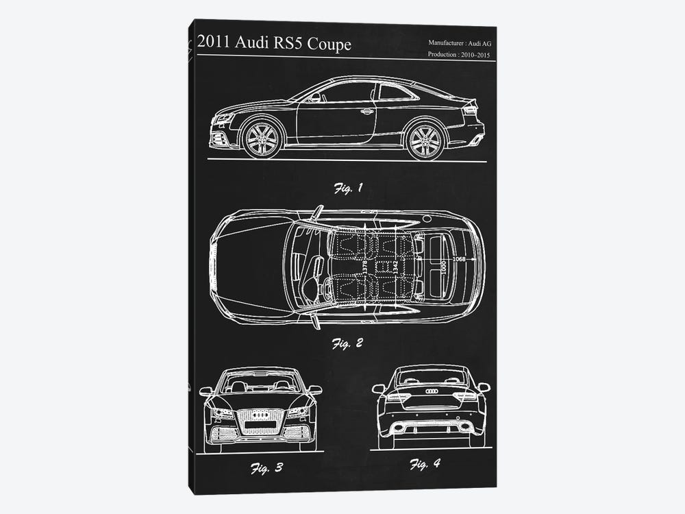 2011 Audi RS5 Coupe by Joseph Fernando 1-piece Canvas Art Print