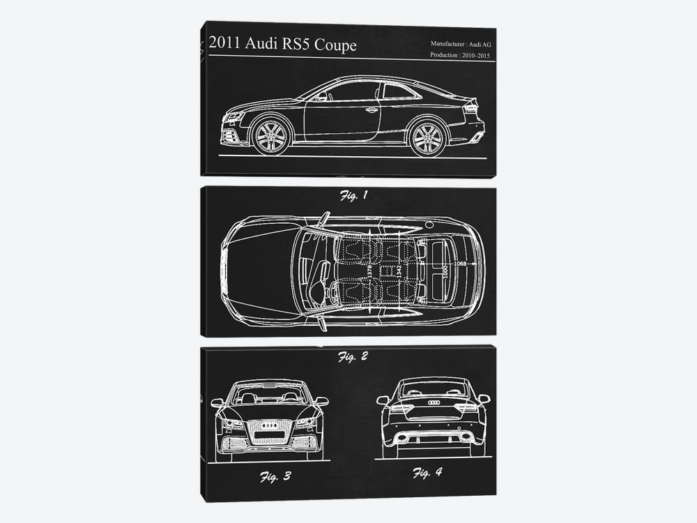 2011 Audi RS5 Coupe by Joseph Fernando 3-piece Art Print
