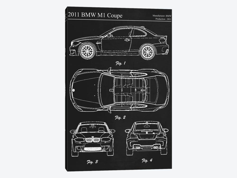 2011 BMW M1 Coupe by Joseph Fernando 1-piece Canvas Print