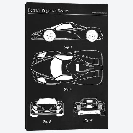 Ferrari Poganza Sedan Canvas Print #JFD105} by Joseph Fernando Canvas Artwork