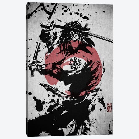 Samurai Style Canvas Print #JFD108} by Joseph Fernando Art Print