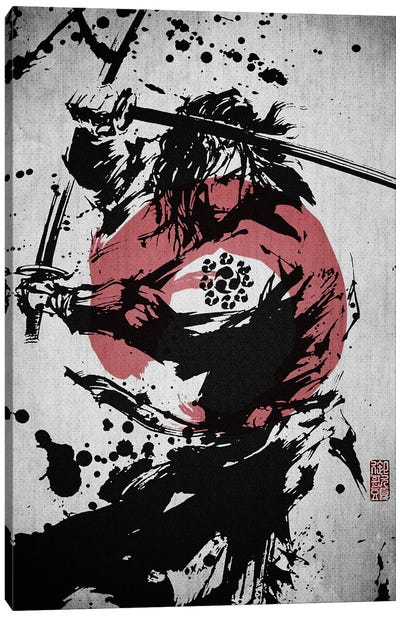 Samurai Style Canvas Art Print - Samurai