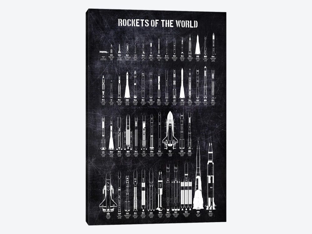 Rockets Of The World by Joseph Fernando 1-piece Canvas Art Print