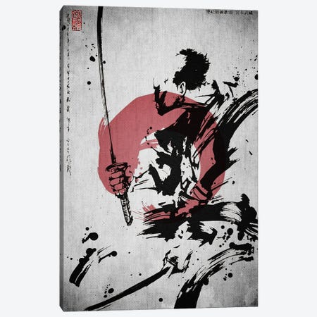 Samurai Master Canvas Print #JFD110} by Joseph Fernando Canvas Artwork