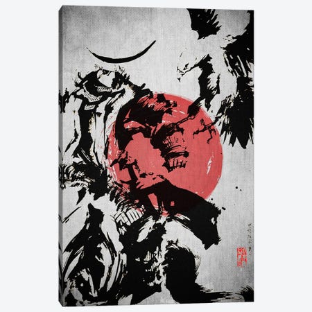 Samurai Eagle Canvas Print #JFD111} by Joseph Fernando Canvas Artwork