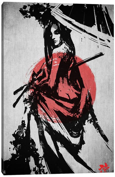 Samurai Gesha Canvas Art Print - Joseph Fernando