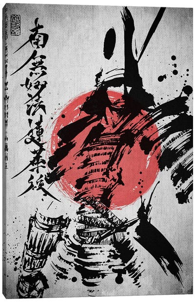 Samurai General Canvas Art Print - Samurai Art