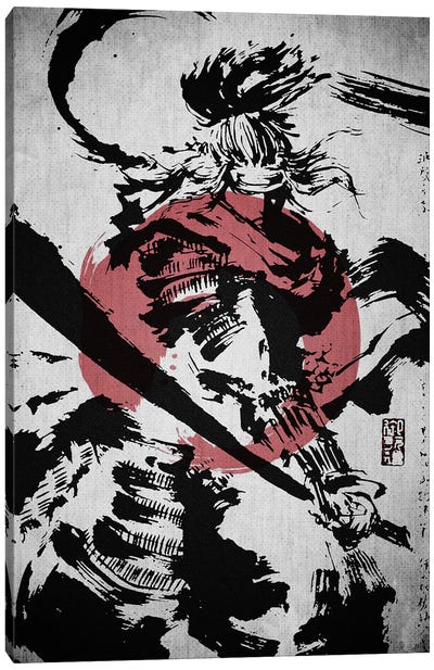Samurai Gen Canvas Art Print - Samurai Art