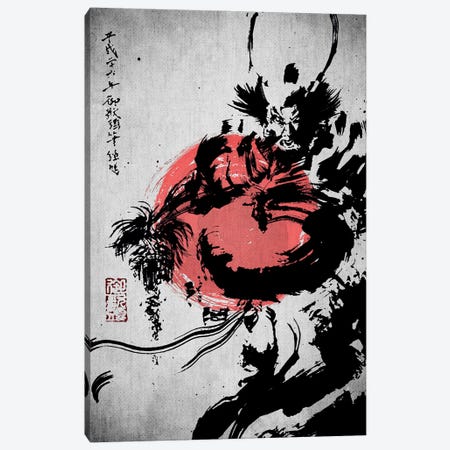 Angry Samura Canvas Print #JFD118} by Joseph Fernando Canvas Art