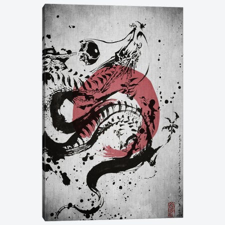 Samurai Dragon Canvas Print #JFD132} by Joseph Fernando Canvas Art
