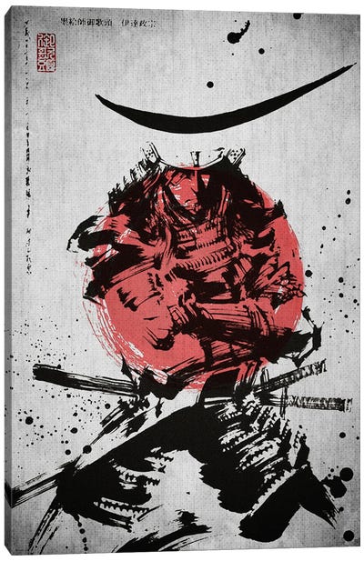 Samurai Pose Canvas Art Print - Samurai Art