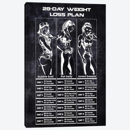 28 Day Weight Loss Plan Canvas Print #JFD145} by Joseph Fernando Canvas Wall Art