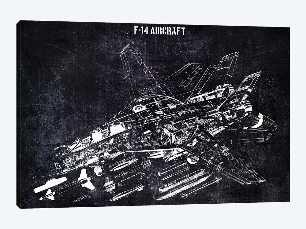 F-14 Aircarft by Joseph Fernando 1-piece Canvas Art