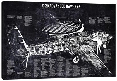 E-2d Advanced Hawkeye Canvas Art Print - Aviation Blueprints