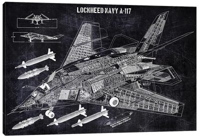 Lockheed Navy A-117 Canvas Art Print - Joseph Fernando