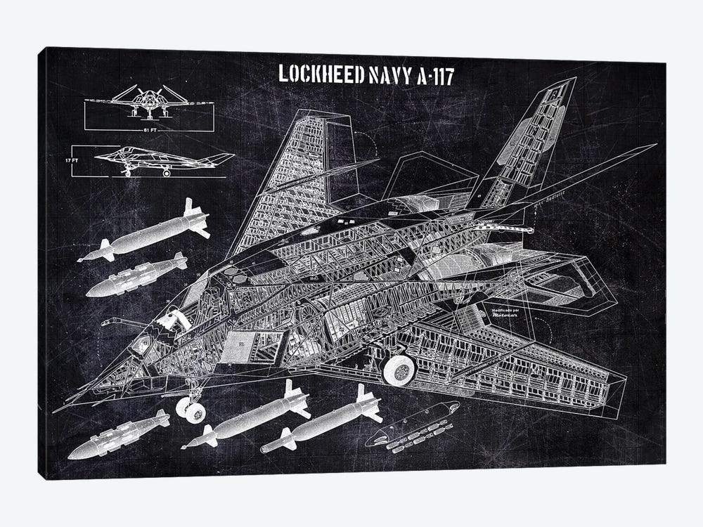 Lockheed Navy A-117 by Joseph Fernando 1-piece Canvas Art Print