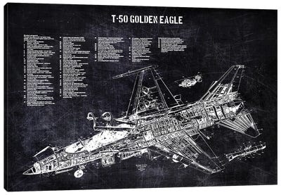 T-50 Golden Eagle Canvas Art Print - Aviation Blueprints