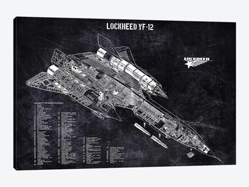 Lockheed YF-12 by Joseph Fernando 1-piece Canvas Print