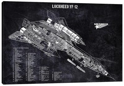 Lockheed YF-12 Canvas Art Print - Aviation Blueprints