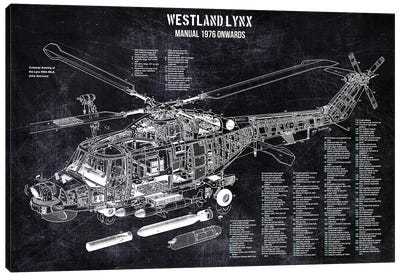 Westland Lynx Canvas Art Print - Aviation Blueprints