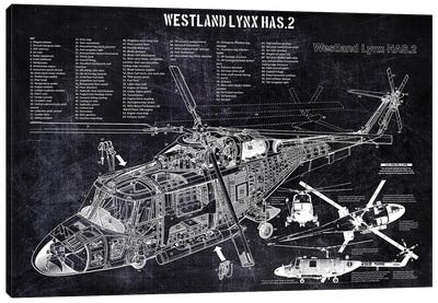 Westland Lynx Has II Canvas Art Print - Aviation Blueprints