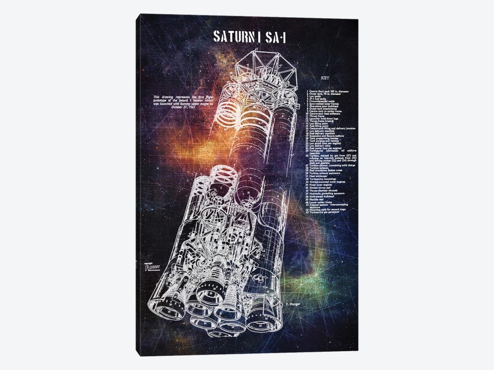 Saturn I Sa-I by Joseph Fernando 1-piece Art Print