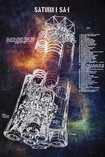 Engineering & Machinery Blueprints: Saturn I Sa-I by Joseph Fernando