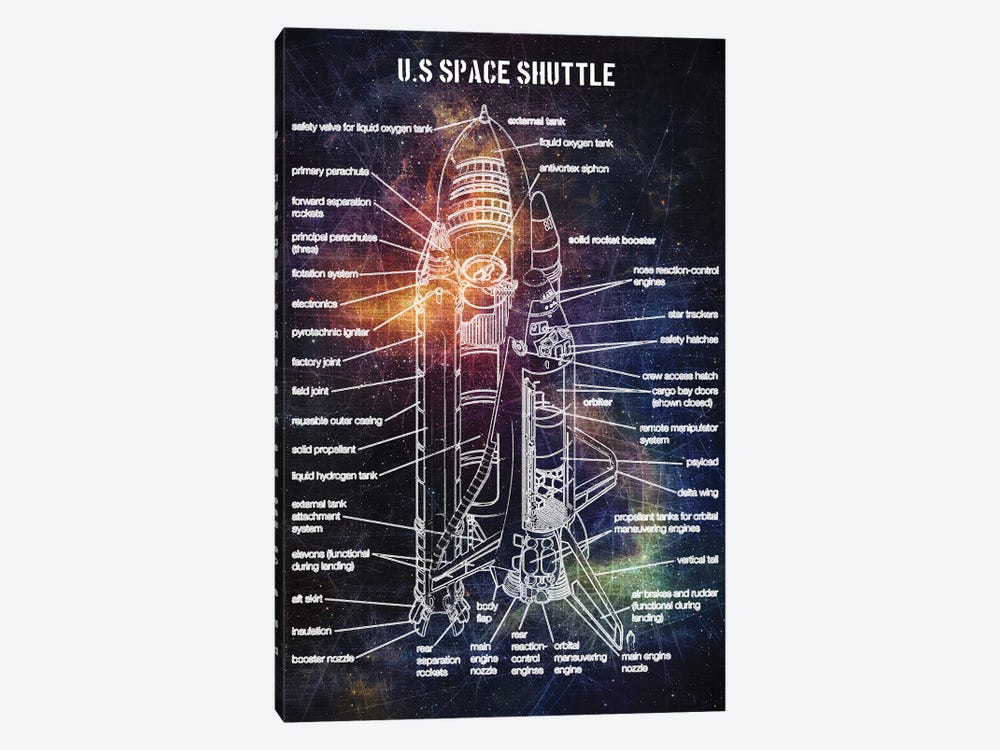 U.S Space Shuttle by Joseph Fernando 1-piece Art Print