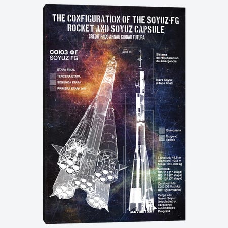 The Configuration Of The Soyuz-FG I Canvas Print #JFD181} by Joseph Fernando Canvas Print
