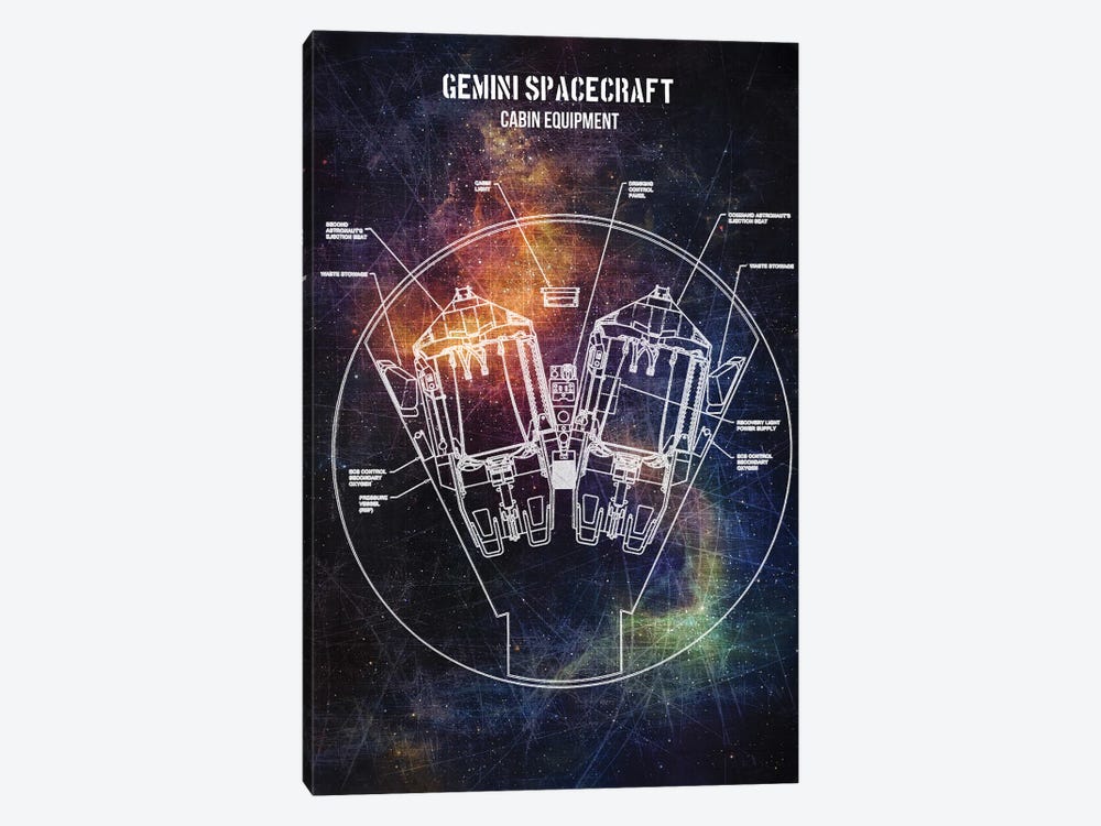 Gemini Spacecraft by Joseph Fernando 1-piece Canvas Art