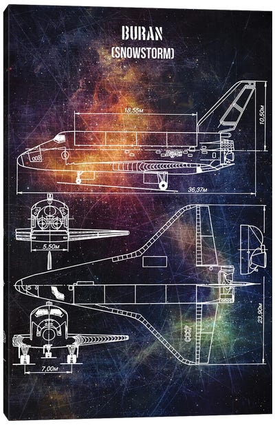 Buran Canvas Art Print - Space Shuttle Art